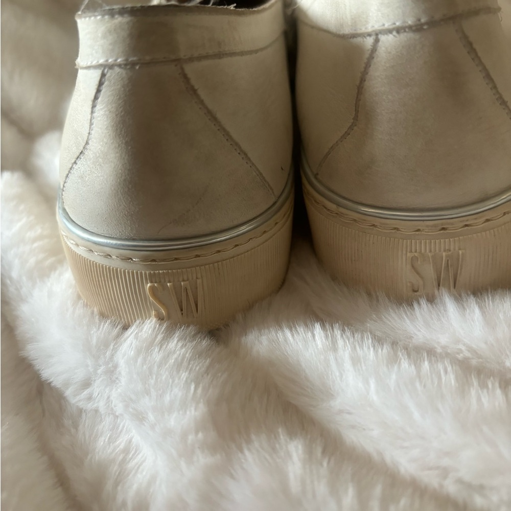 Stuart Weitzman Cream Pearl Embellished Sneakers - Picture 4 of 4